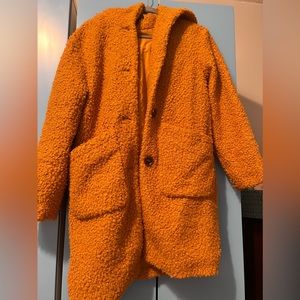 Halogen coat, mustard color, size small, worn twice
